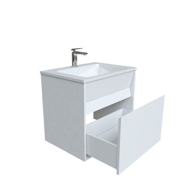 Тумба с умывальником IDDIS подвесная с ящиками белая Esper 80 см (ESMDP8DB0WGS0iFU95PLK)