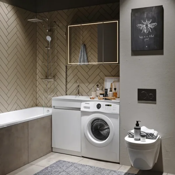 Зеркальный шкаф Aqwella Simplex SLX0410 100,2x70 см, с LED-подсветкой, сенсорным выключателем, диммером, белый