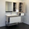 Тумба-умывальник COMFORTY "Страсбург-90" дуб дымчатый с раковиной COMFORTY 90E