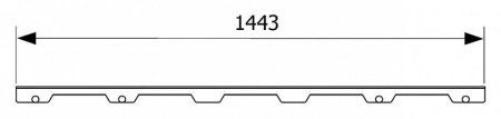 Решетка Tece TECEdrainline Steel II 601583 150 нержавеющая сталь матовая