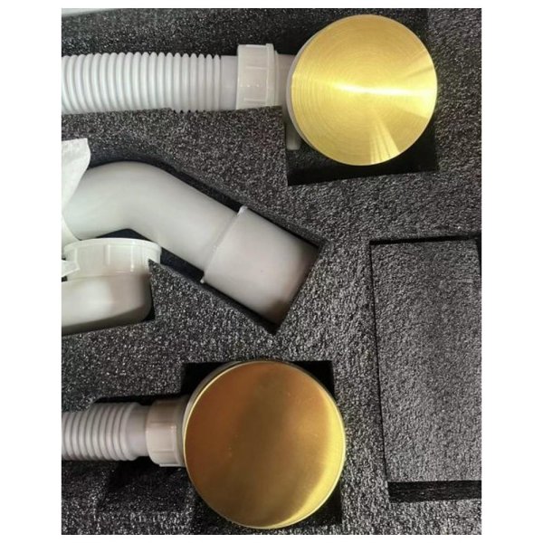 Слив-перелив (автомат) Grocenberg GB230GL, брашированное золото