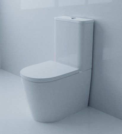 Унитаз компакт напольный Azario Luana 615х375х840 безободковый с сиденьем микролифт (AZ-8593)