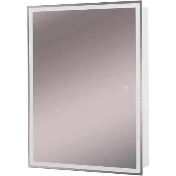 Зеркальный шкаф BelBagno SPC-GRT-600/800-1A-LED-TCH 60x80 см L/R, с LED-подсветкой, сенсорным выключателем, белый