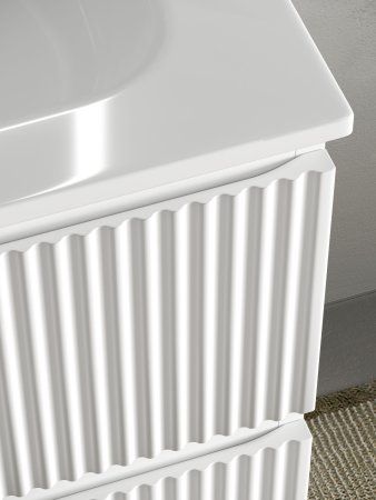 Тумба подвесная SANCOS Snob R 590х445х500, c двумя ящиками оснащенными доводчиками, Bianco, SNR60W