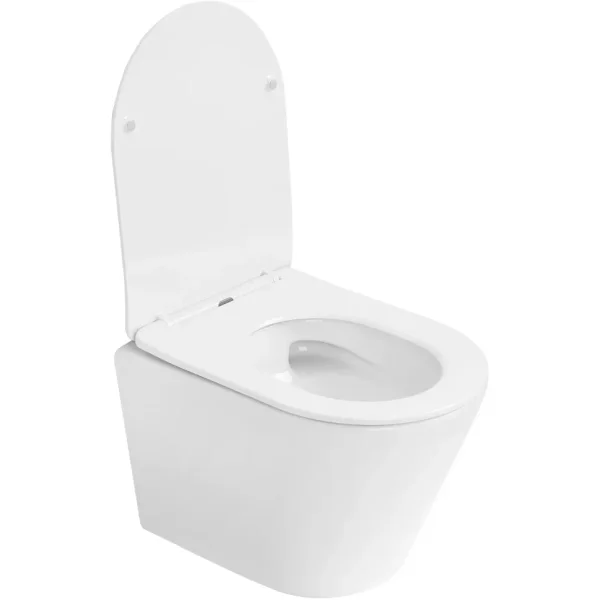 Унитаз подвесной Abber Bequem AC1102T безободковый, торнадо, с сиденьем микролифт, белый