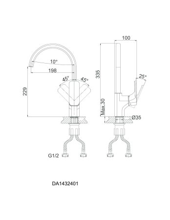 Смеситель для кухни DK Berlin Kunste (DA1432413)