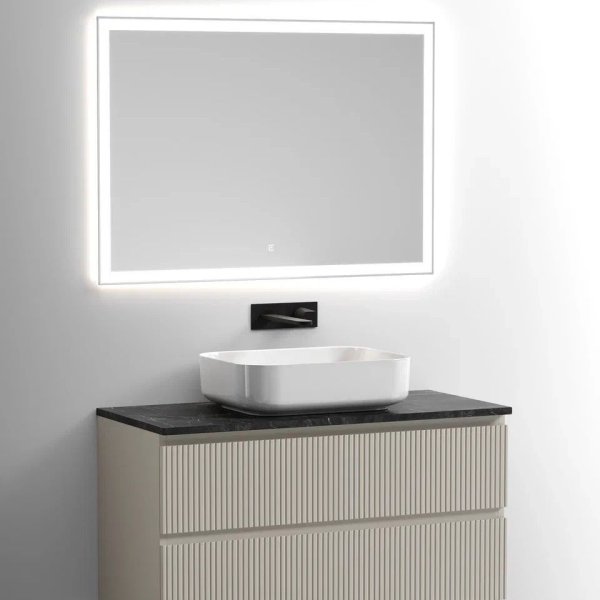 Столешница Sancos TT100A1 100х46 без отверстия под смеситель, Black Sky