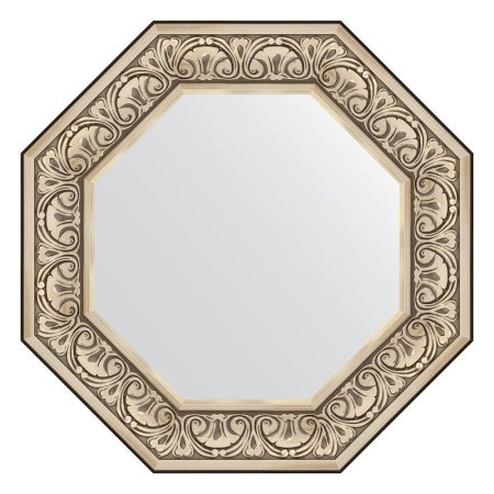 Зеркало Evoform Octagon BY 7382 65x65 барокко серебро