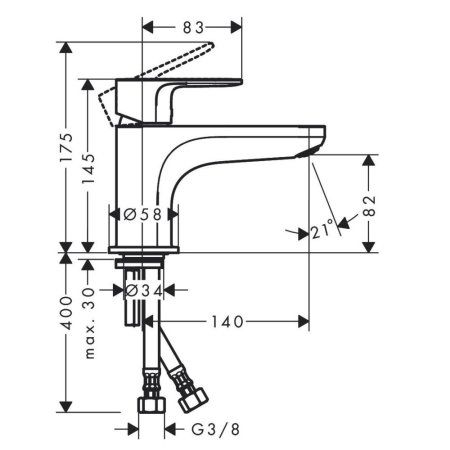 Смеситель Hansgrohe Rebris E 72435000 для ванны, хром