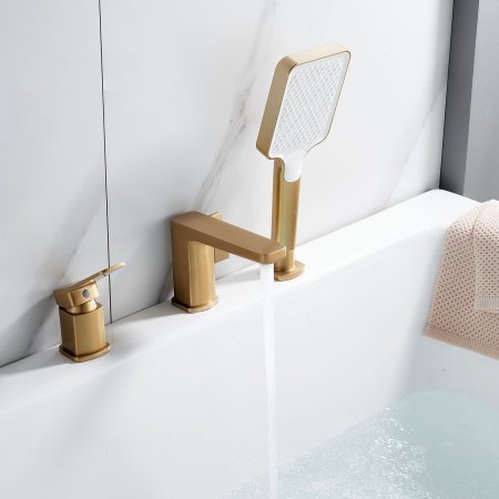 Смеситель для ванны Shevanik S9PY91JL2GJB, Золотой сатин