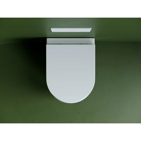 Унитаз подвесной Ceramica Nova Ulma CN4006T безободковый, торнадо, с сиденьем микролифт, белый