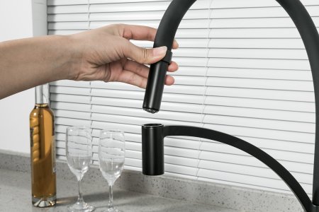 Смеситель для кухни с гибким изливом Frap F4552-6 черный