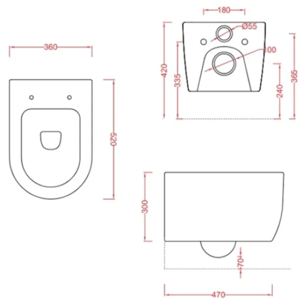 Унитаз подвесной Artceram Monet MNV001 05 00 безободковый, белый матовый