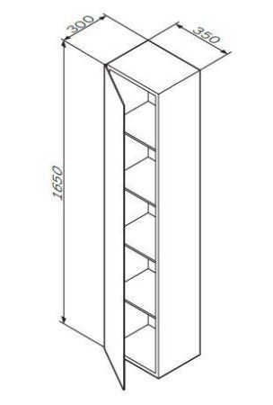 Шкаф-пенал Am.Pm Spirit 2.0 M70ACHML0356GM 35 L графит, зеркало