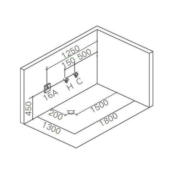 Акриловая ванна Gemy G9259 с гидромассажем
