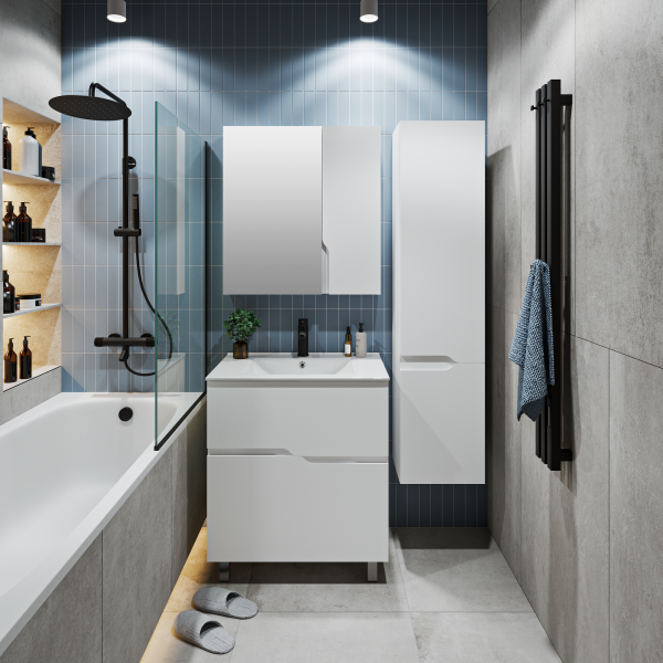 Тумба Runo Палермо 80 напольная под умывальник Teffy 80 (00-00004158)