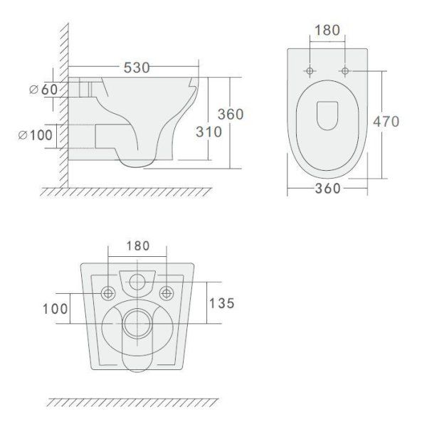 Унитаз подвесной Boheme Fiore 978-SET-2-MW с функцией биде, белый матовый