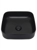 Раковина накладная квадратная, AQUAme AQM5011 цвет черный матовый 390x390x130