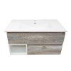 Тумба-умывальник COMFORTY "Турин-75" дуб бежевый с раковиной COMFORTY 75E