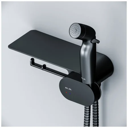 Гигиенический душ со смесителем с полкой, держателем туалетной бумаги AM.PM Like F0202622