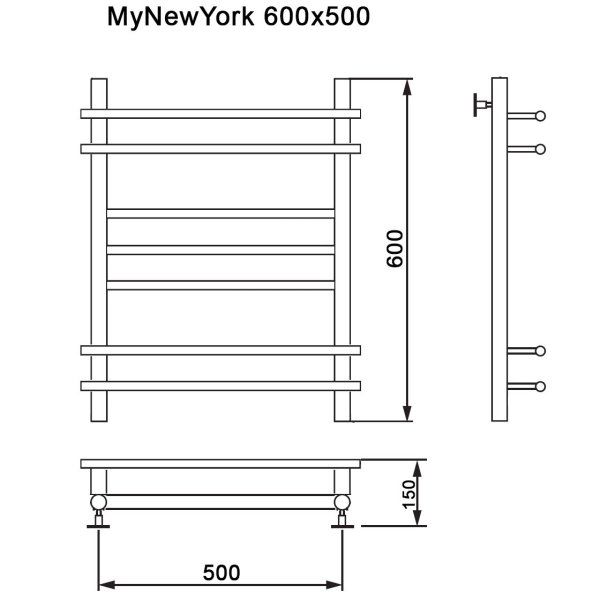 Полотенцесушитель MYFREA My New York 60/50