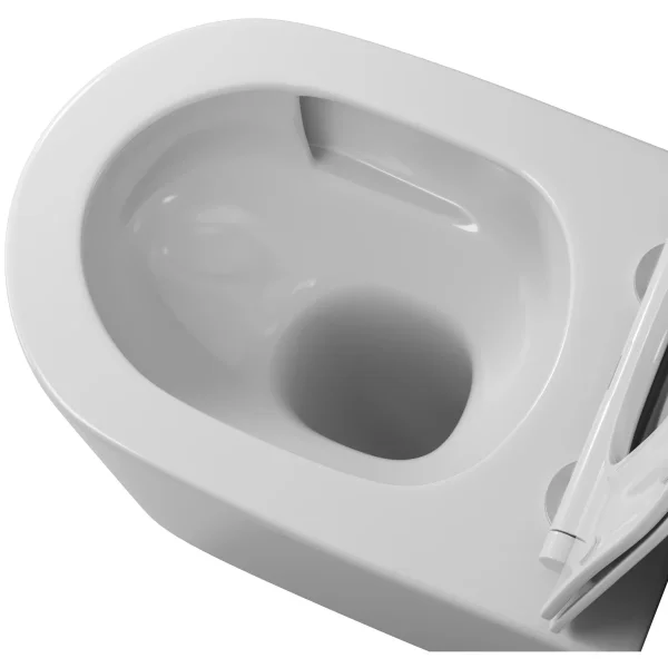 Унитаз подвесной Grossman GR-4499SQ безободковый, торнадо, с сиденьем микролифт, белый