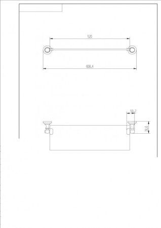 Полка стекло CeramaLux 52011, Хром