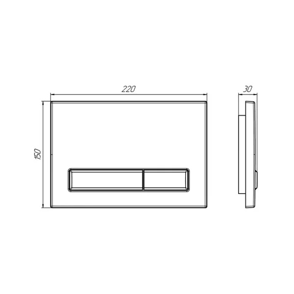 Инсталляция для подвесного унитаза с клавишей смыва пластик хром глянцевая Ани Пласт WCP4141