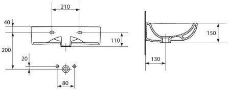 Раковина Cersanit Nano UM-N50/1-P  50 R