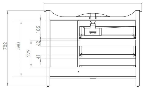 Тумба под раковину Aquanet Тиана 00172808 100 светлый дуб