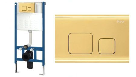 Кнопка смыва для инсталляции F LIGHT GOLD, REA-E9853