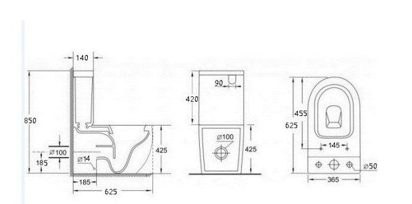 Унитаз-компакт Esbano Ripoll-C безободковый, белый