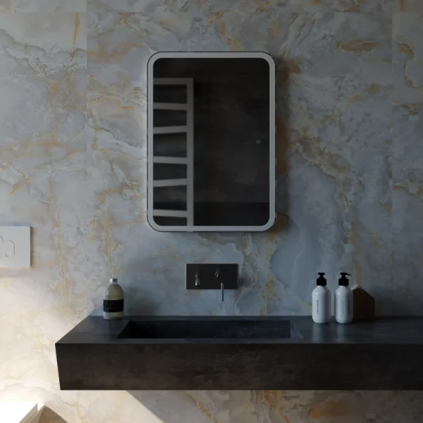 Зеркало MIXLINE "Стив" 500*700 (ШВ) сенсорный выключатель, светодиодная подсветка, гор/верт крепеж (554559)