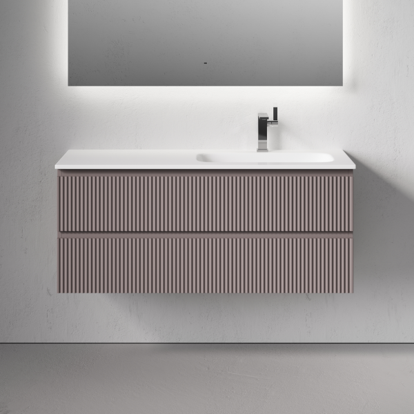 Тумба подвесная SANCOS Snob R правая 1195х445х500, c двумя ящиками оснащенными доводчиками, Doha Soft, SNR120RSM