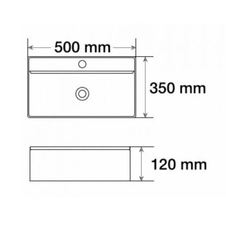 Раковина Velvex 7657D 50х35 белый