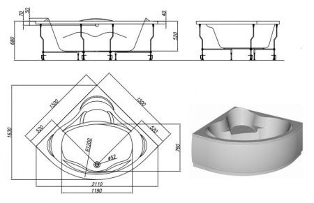 Акриловая ванна Kolpa San Loco 150х150