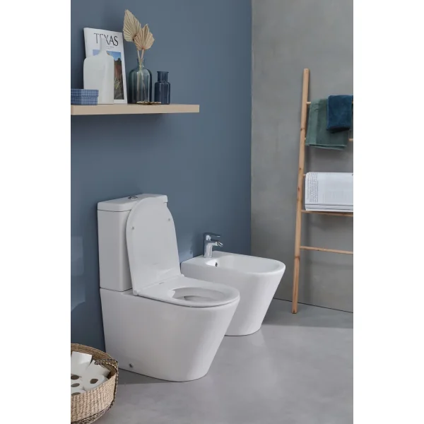 Унитаз-компакт Jacob Delafon Rodin+ UJAB102-00 + ETAB232-00 + E23280-00 безободковый, с сиденьем микролифт, белый