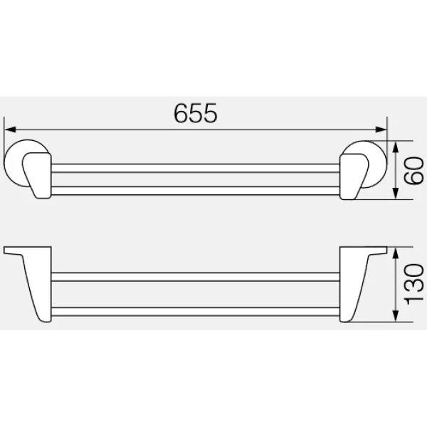 Полотенцедержатель 65,5 см Veragio Oscar Bronzo OSC-5222.BR
