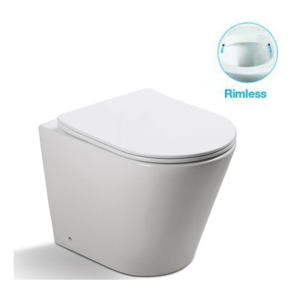 Унитаз приставной с инсталяцией SantiLine SL-5020+SL-02 белый