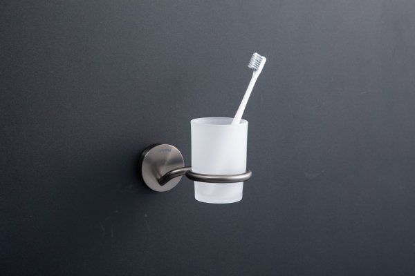 Стакан для ванной настенный Gappo G3KO07JC06KI-9QT, оружейная сталь