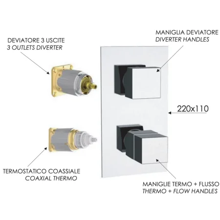 Термостат для ванны Remer Qubika QT93KBNO