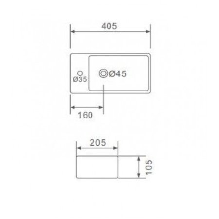 Раковина Gappo GT706R 41x21