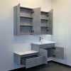 Тумба-умывальник COMFORTY подвесная Comforty Осло-70ПД бетон светлый с раковиной COMO 70