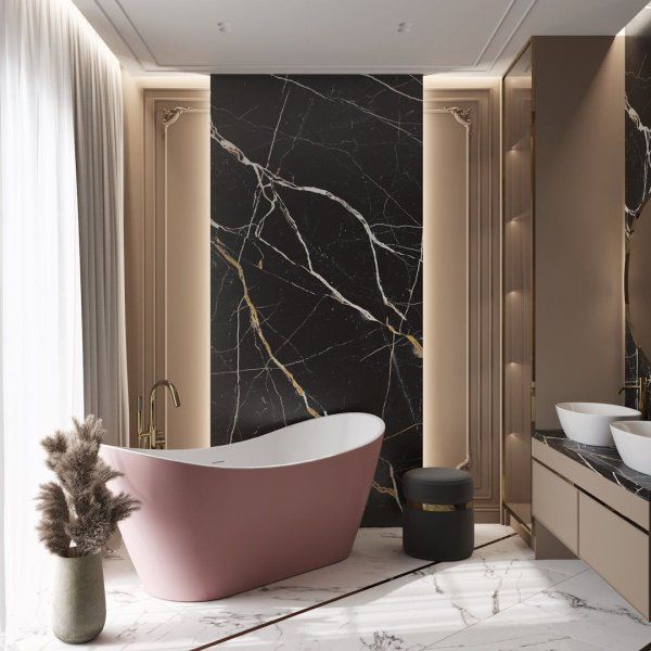 Ванна акриловая отдельностоящая Teymi Ellie 170x80x73, розовая матовая T130117