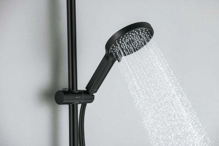 AQ2022MB ЛУГАНО душевой гарнитур, матовый черный