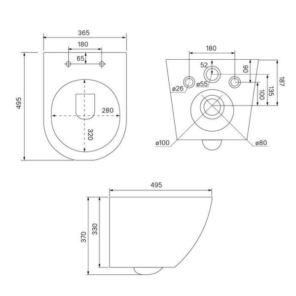 Комплект 3в1: подвесной унитаз, инсталляция и клавиша смыва белая, Basic, IDDIS (BASBQ03i73)