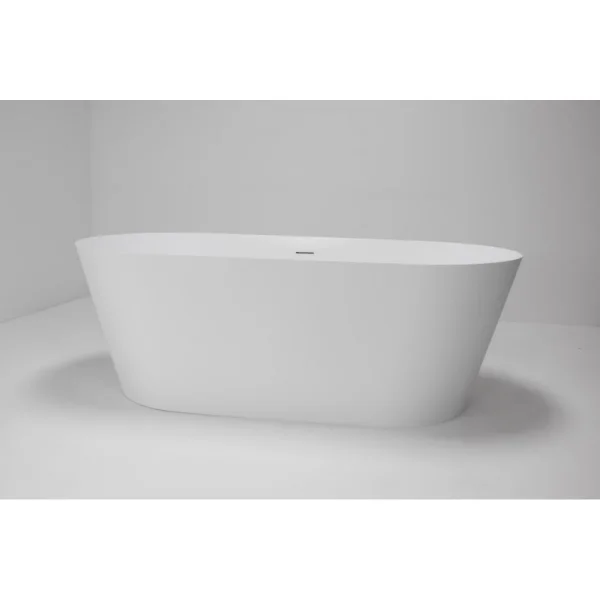 Ванна из литьевого мрамора Abber Stein AS9626 160x70 см, отдельностоящая, белый матовый