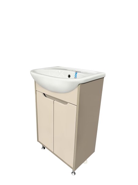 Тумба Runo Эконова 50 какао-бежевая под умывальник Уют 50 (00-00004654)