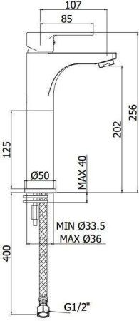 Смеситель Paffoni Red RED071CR120 для раковины, хром