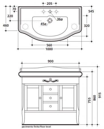 Мебель для ванной Kerasan Retro 734730 100 белый матовый